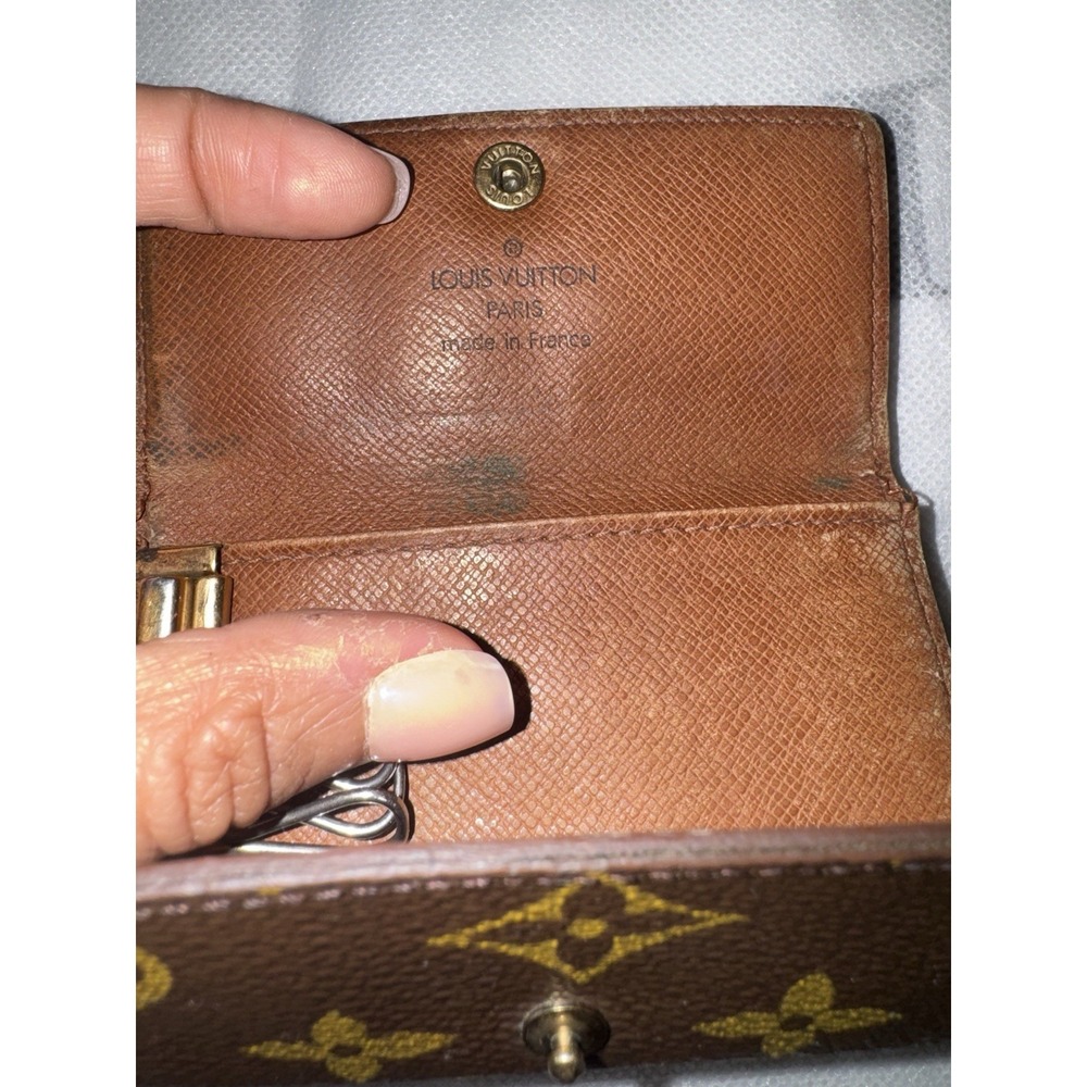 Authentic Vintage Louis Vuitton Monogram 4 Key Holder Case Made in France - Picture 4 of 11